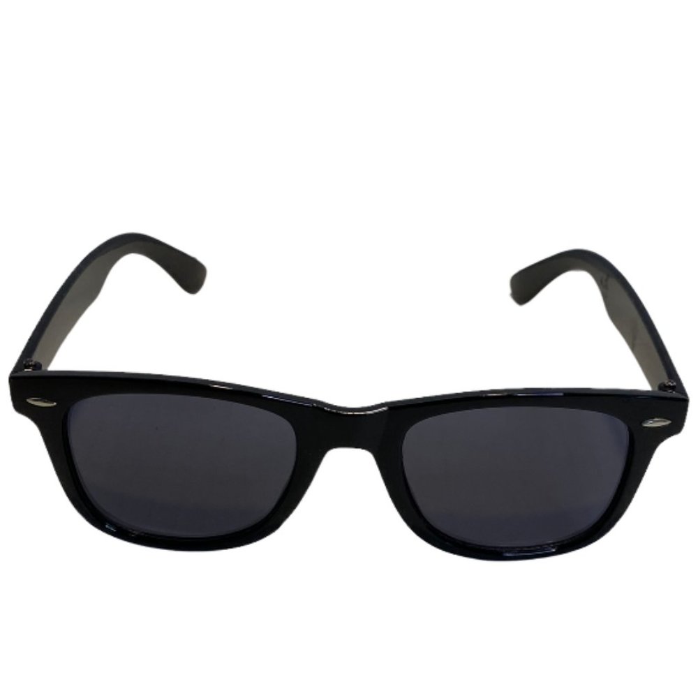 Casual Shiny Black Unisex Sunglasses